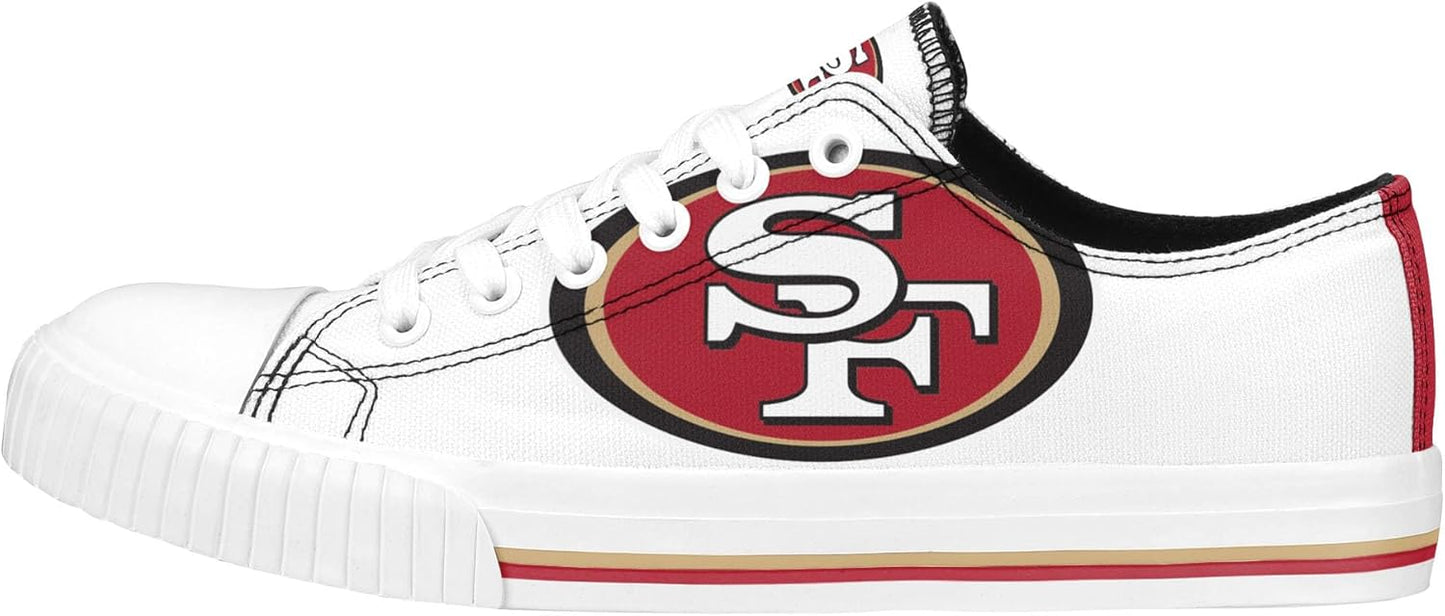 FOCO Women's NFL Ladies Fashion Team Big Logo Low Top Sneakers