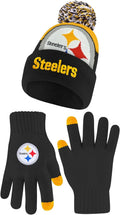 NFL Super Soft Youth Beanie and Touch Screen Gloves - Official Team