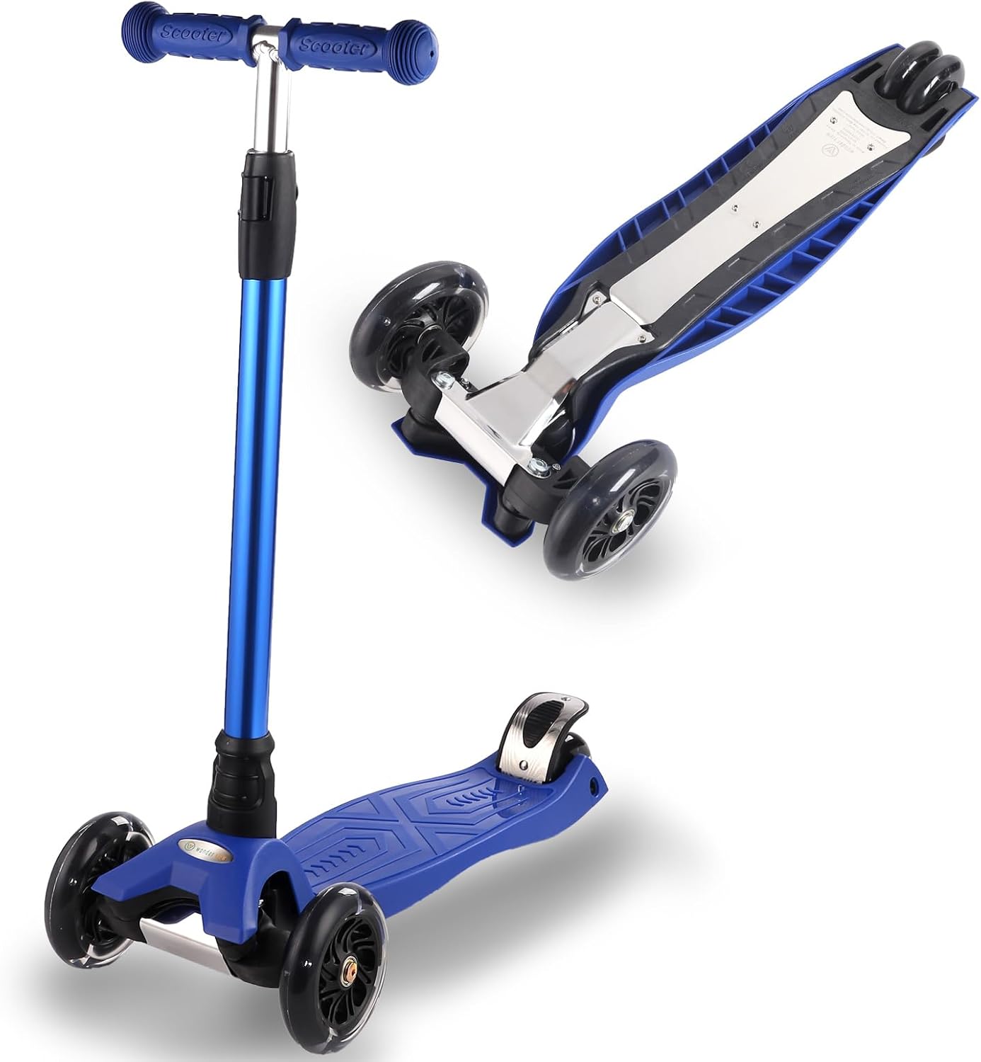 3 Wheel Scooter for Kids with Light Up Wheels and Adjustable Height