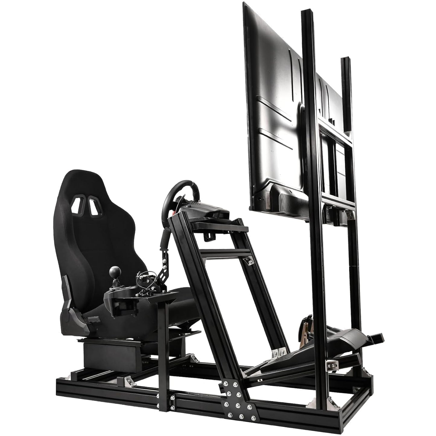 Marada Racing Simulator Cockpit with Adjustable Monitor Stand