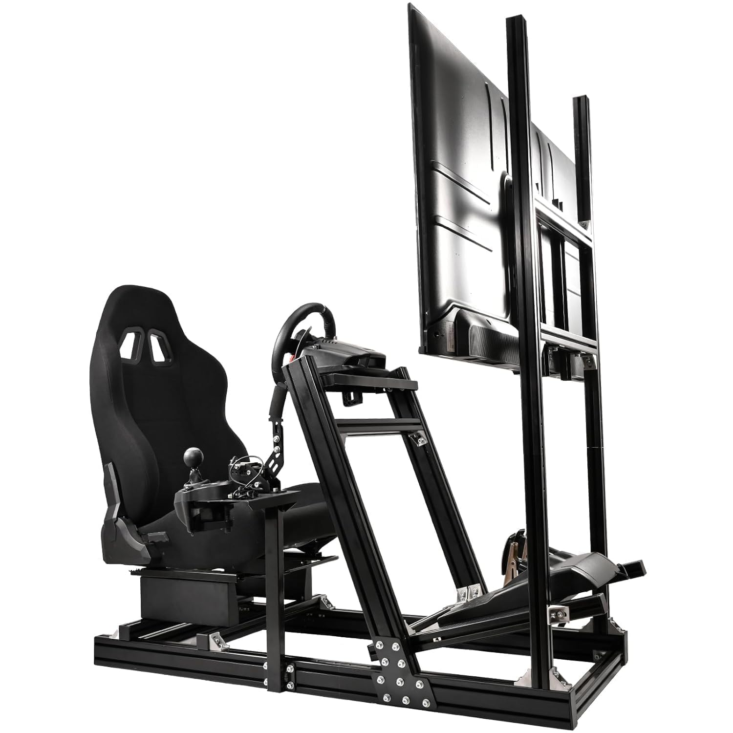 Marada Racing Simulator Cockpit with Adjustable Monitor Stand