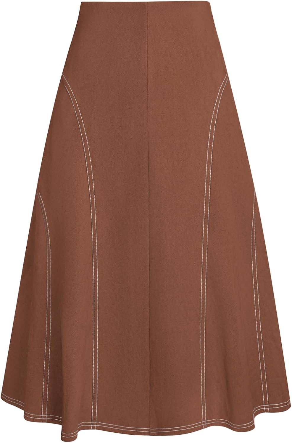 Kate Kasin Women's Suede Midi Skirt for Fall and Winter Style