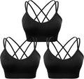 Women's Cross Back Sport Bras for Yoga Workout Fitness S-2XL