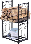 PHI VILLA 2-Layer Firewood Rack Heavy Duty Log Holder - Durable