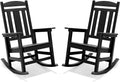 Outdoor Rocking Chairs Set of 2 - Oversized Weather Resistant Porch