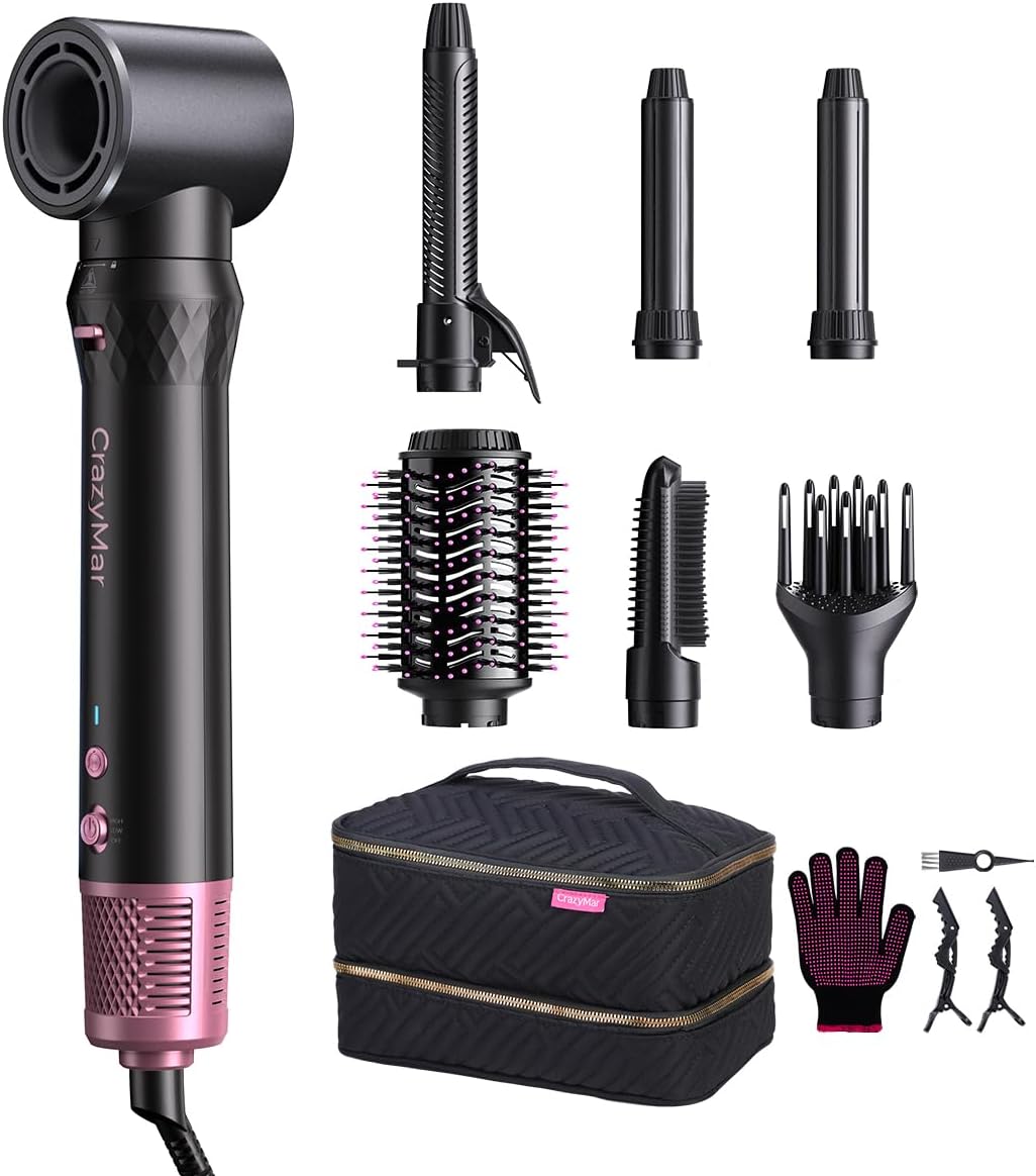 7-in-1 Hair Dryer Brush & Styler for Fast Drying and Curling