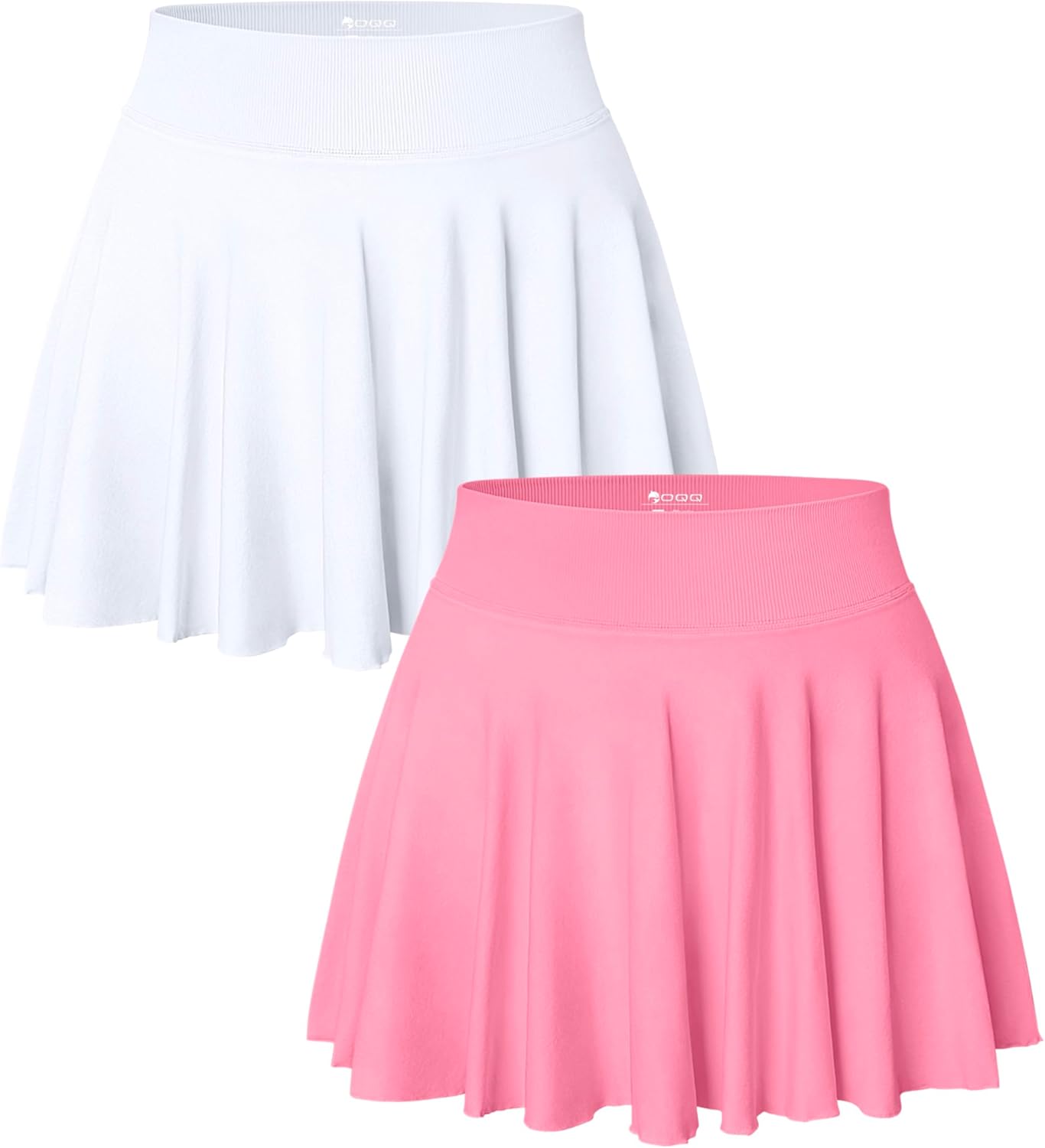 OQQ Women 2 Piece Skirts Flowy Stretchy Flared Casual Mini