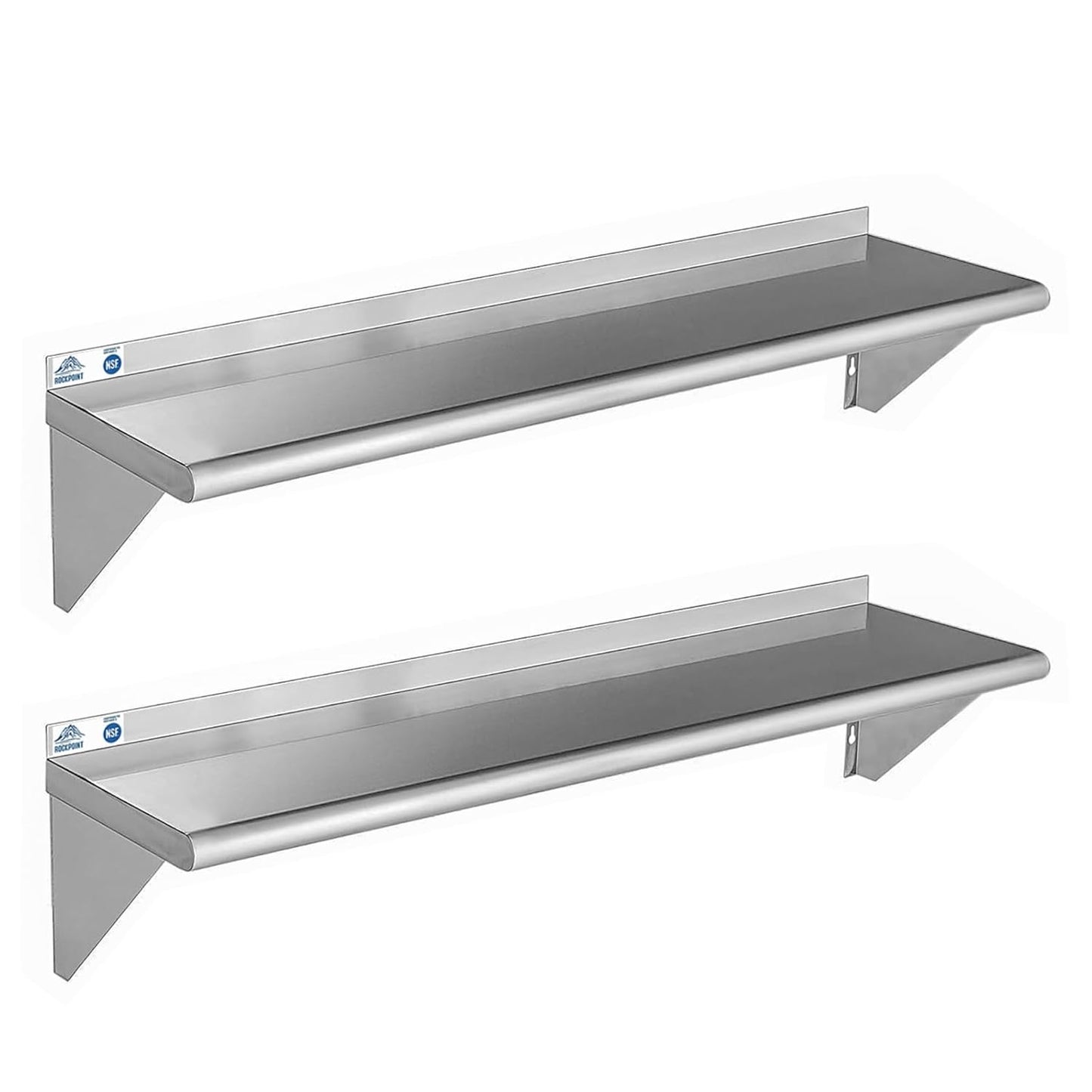 ROCKPOINT Stainless Steel Shelf 12 x 48 Inches for Heavy Use