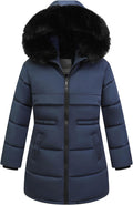 Girl's Winter Long Coat Parka - Warm Hooded Puffer Jacket