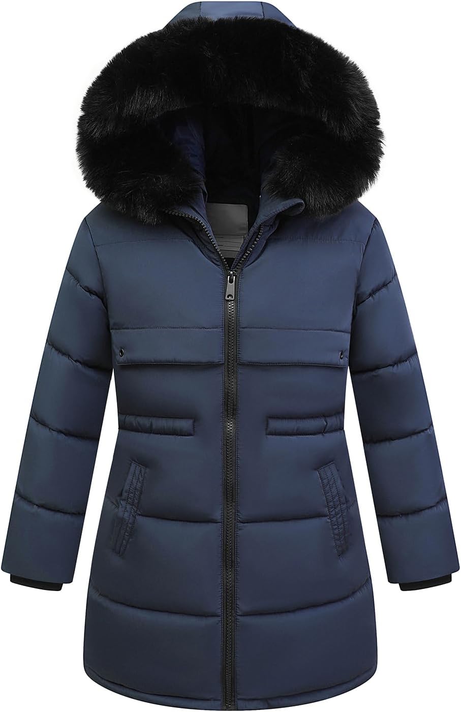 Girl's Winter Long Coat Parka Kids Warm Hooded Puffer Jacket