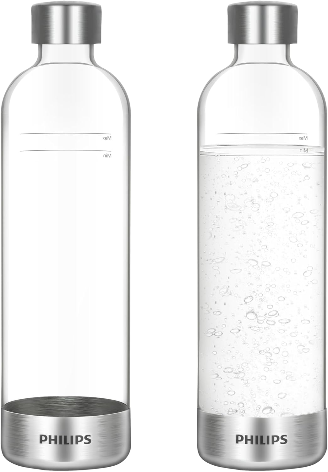 PHILIPS 1L Twin Pack Reusable Sparkling Water Bottles