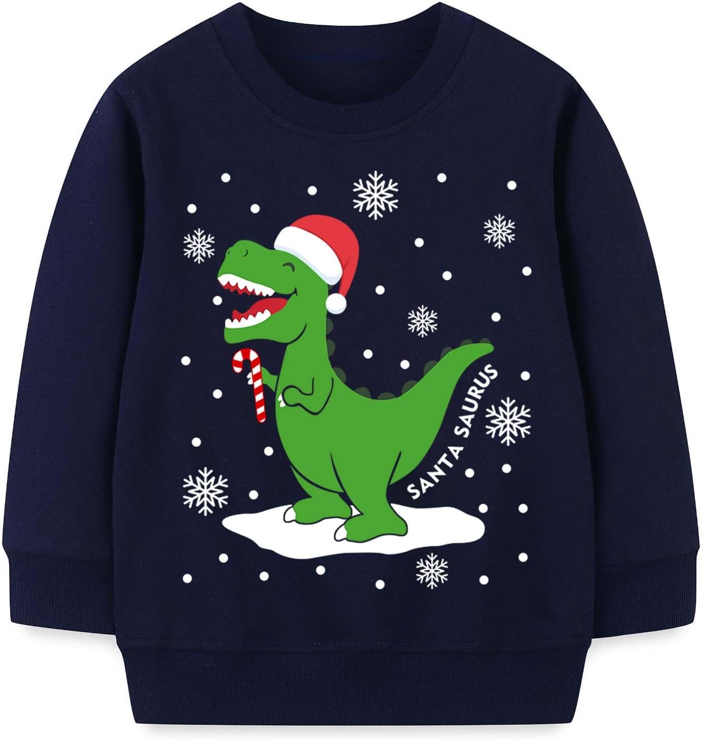 Mrocioa Dinosaur Santa Christmas Sweater
