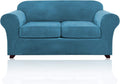 PrinceDeco Velvet Couch Cover for Loveseat with 3 Pieces