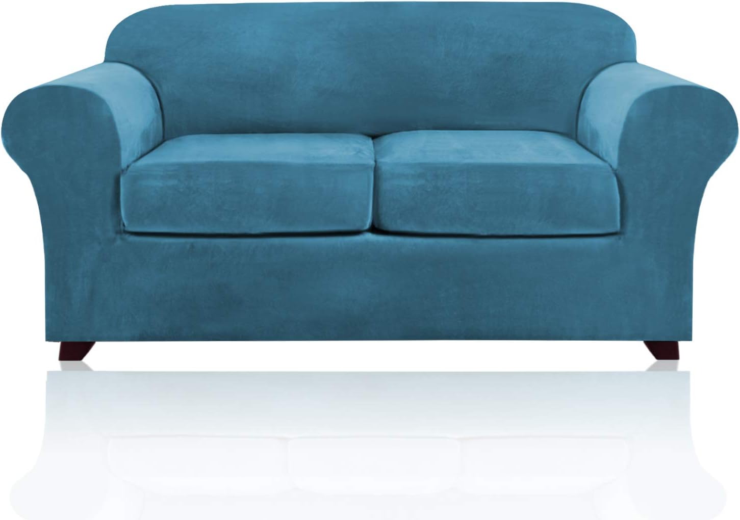 PrinceDeco Velvet Couch Cover for Loveseat with 3 Pieces