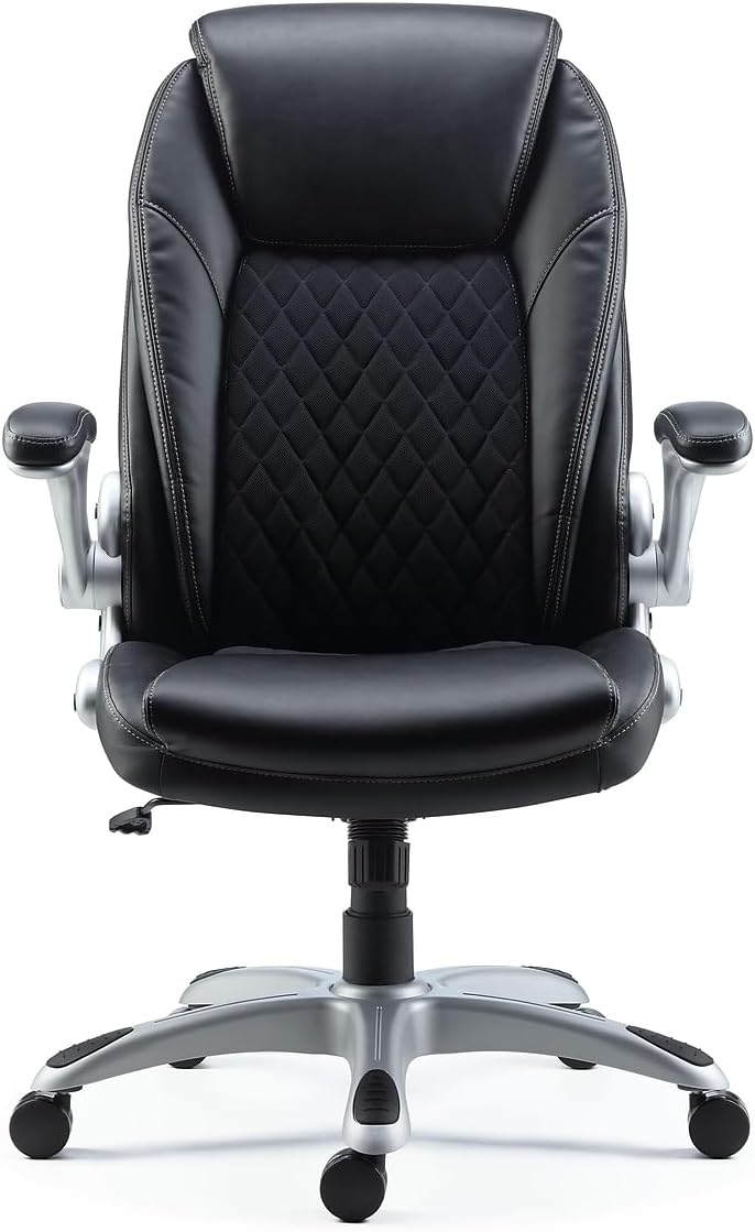 Staples Sorina Bonded Leather Chair - Plush Lumbar Support