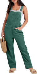 Overalls for Women Loose Fit Denim Jumpsuit - Adjustable Strap Romper