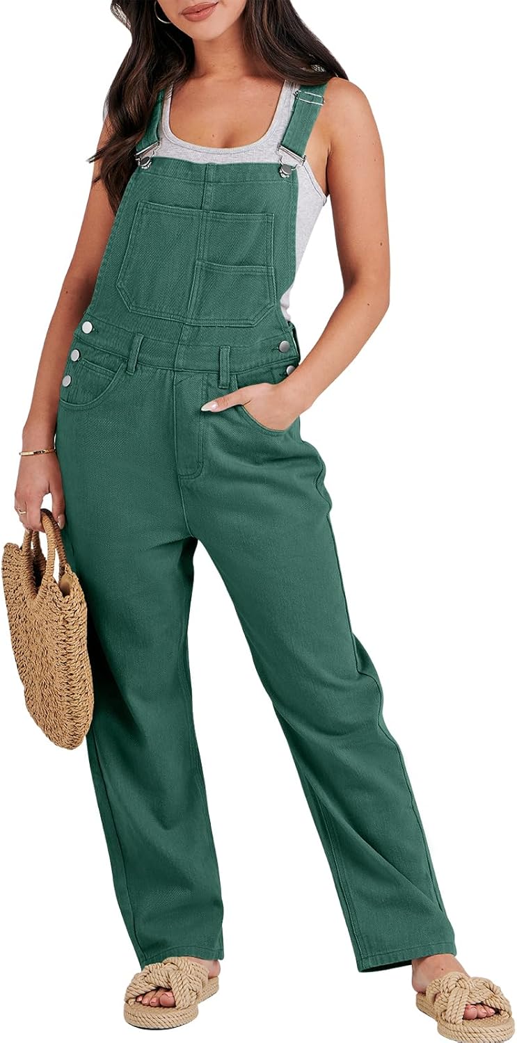 Stylish Loose Fit Denim Overalls for Women by ANRABESS