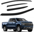 4 PCS Window Visors Deflectors Fit for 2019-2025 Silverado/Sierra Crew