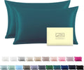 Silk Pillow Cases 2 Pack Queen Size - Soft, Cool, Hidden Zipper
