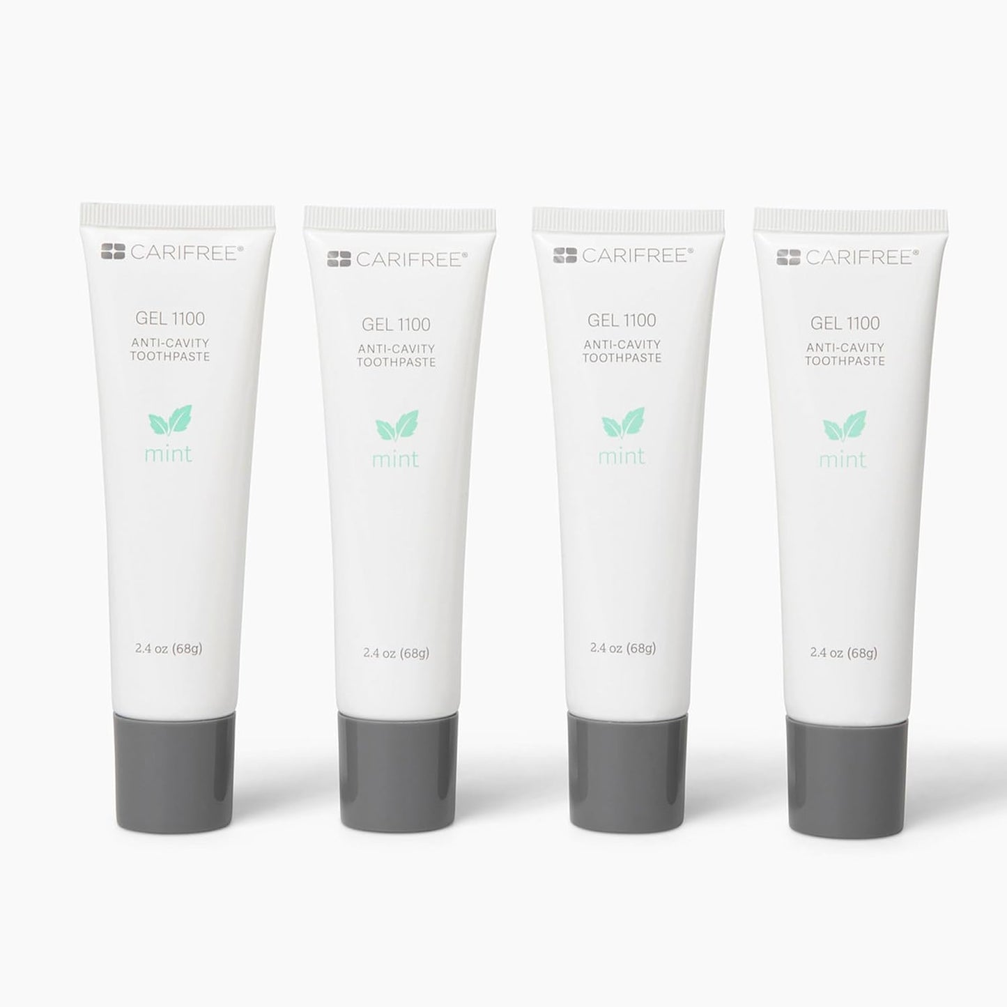 CariFree Gel 1100 Mint Toothpaste for Kids and Adults, 4-Pack
