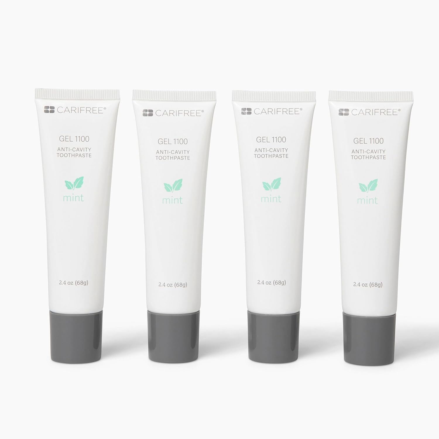 CariFree Gel 1100 Mint Toothpaste for Kids and Adults, 4-Pack