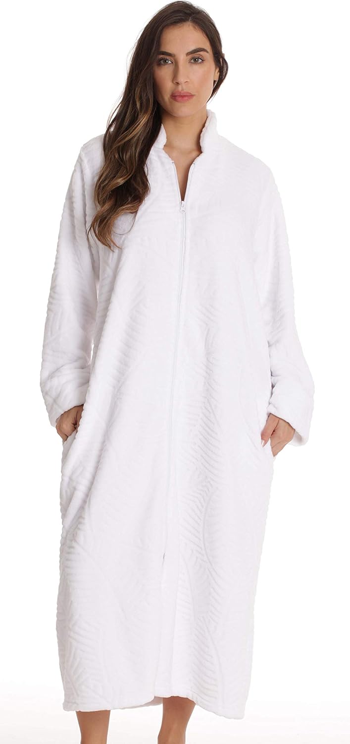 Just Love Plush Zipper Lounger Robe for Ultimate Comfort