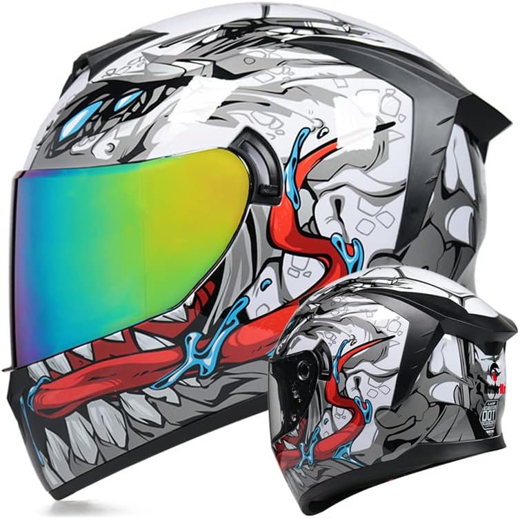 Unisex-Adult Full Face Motorcycle Helmet for Safe Riding