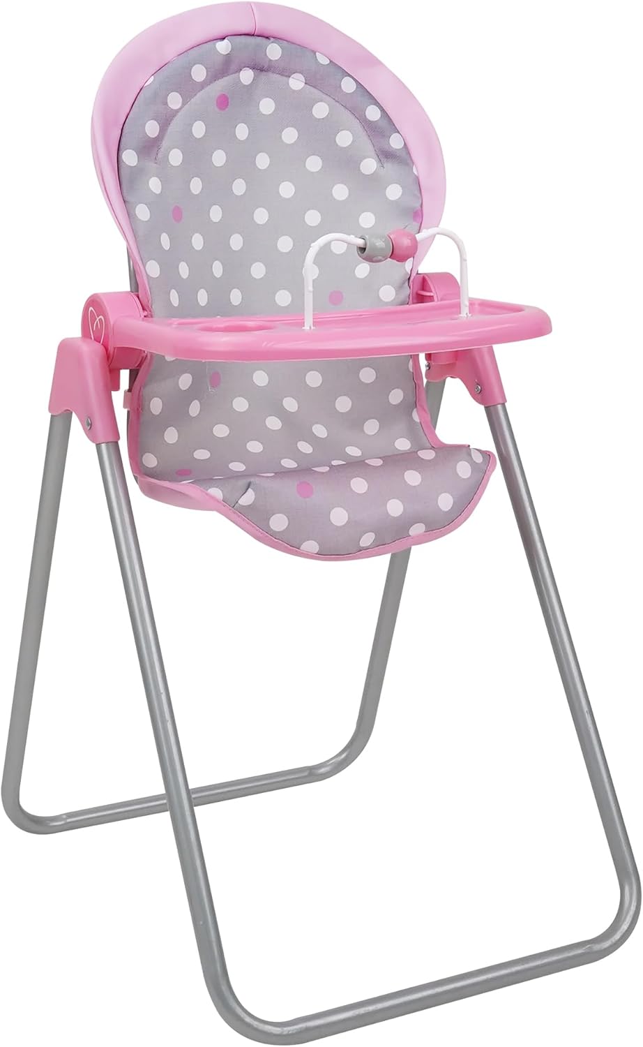 Cotton Candy Pink Doll Highchair - Sturdy Pretend Play for Kids
