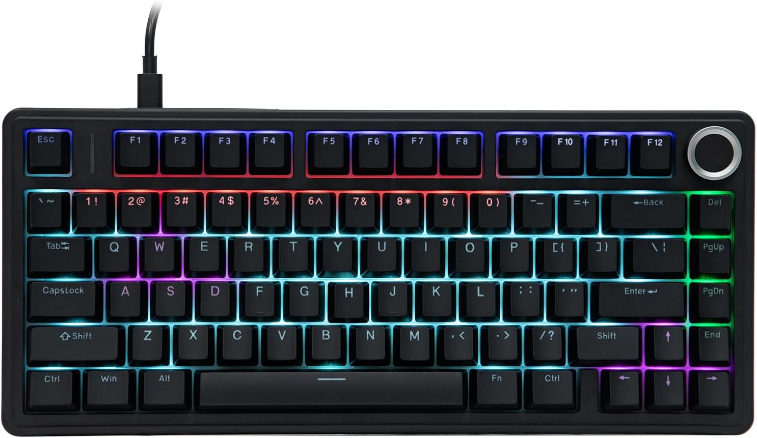 EPOMAKER F75-Wired 75% Gaming Keyboard with Knob and Hot Swappable