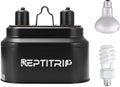 Dual Reptile Light Fixture with 100W Heat & UVB 10.0 - Dual Control