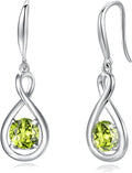 FANCIME Dangle Drop Infinity Birthstone Earrings - Elegant Gift