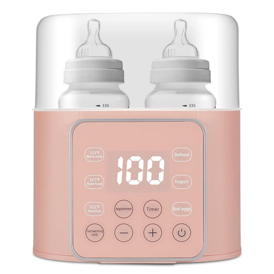 9-in-1 Baby Bottle Warmer: Fast Heating, Twin-Friendly, Accurate LCD Display!