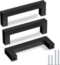 goldenwarm 15 Pack Black Cabinet Pulls 3-1/2in (90mm) - Modern