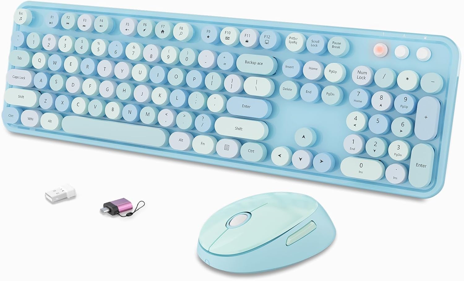 Wireless Keyboard and Mouse Combo for Retro Style Lovers