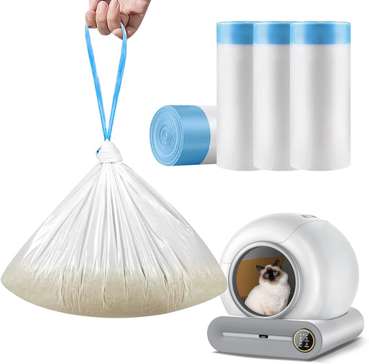 60 Drawstring Liners for Self-Cleaning Cat Box