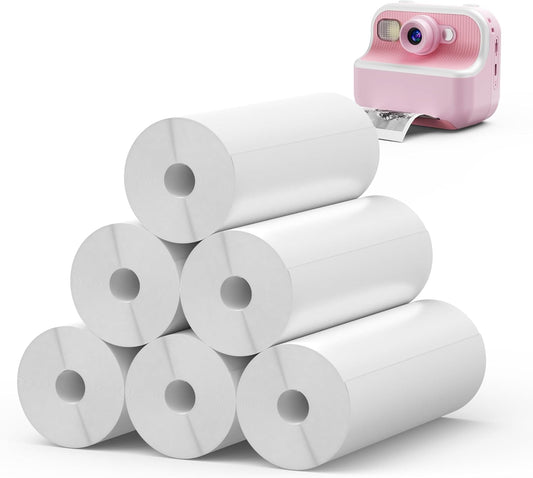 Vibrant HD Prints: 6 Rolls Camera Refill Paper by DUDUDRAGON