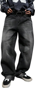 HUNGSON Mens Baggy Jeans for Men Women Y2k Skater Loose Fit - Wide Leg