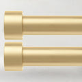 2 Pack Curtain Rods for Windows 66 to 120 in - Heavy Duty Adjustable