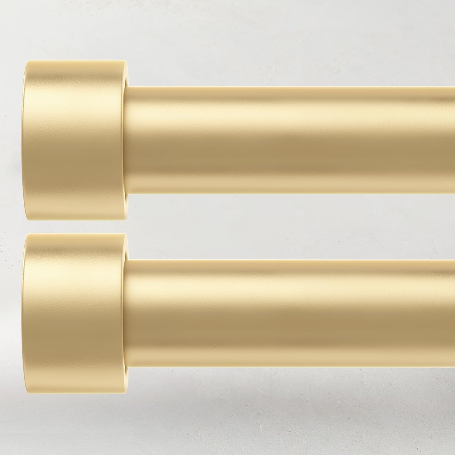 Adjustable 1 Inch Gold Heavy Duty Curtain Rods for Windows