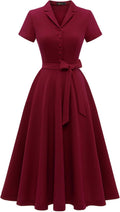Vintage Tea Dress - Audrey Hepburn Style Retro Swing Dress