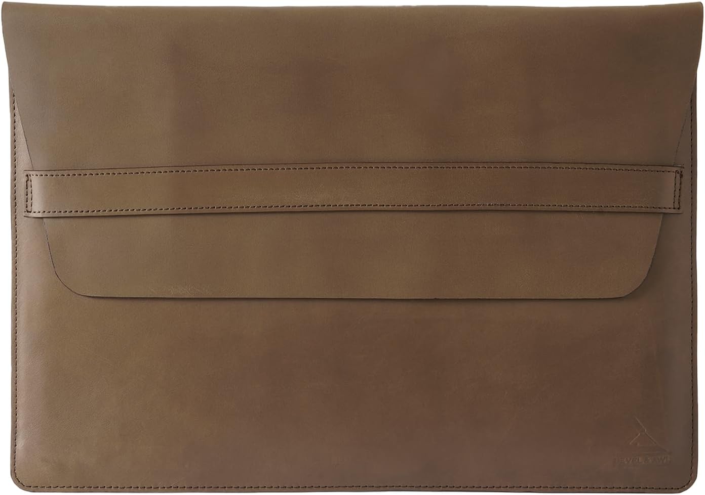 100% Full Grain Leather Laptop Sleeve