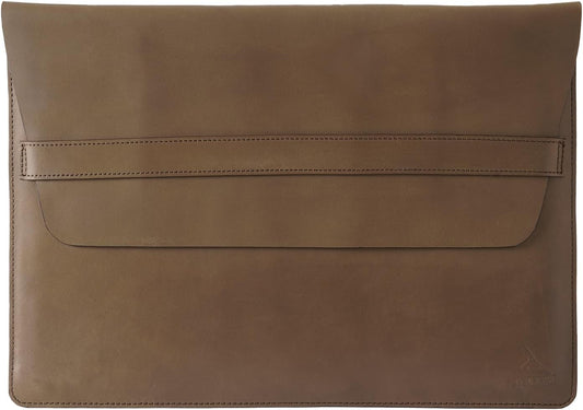 100% Full Grain Leather Laptop Sleeve