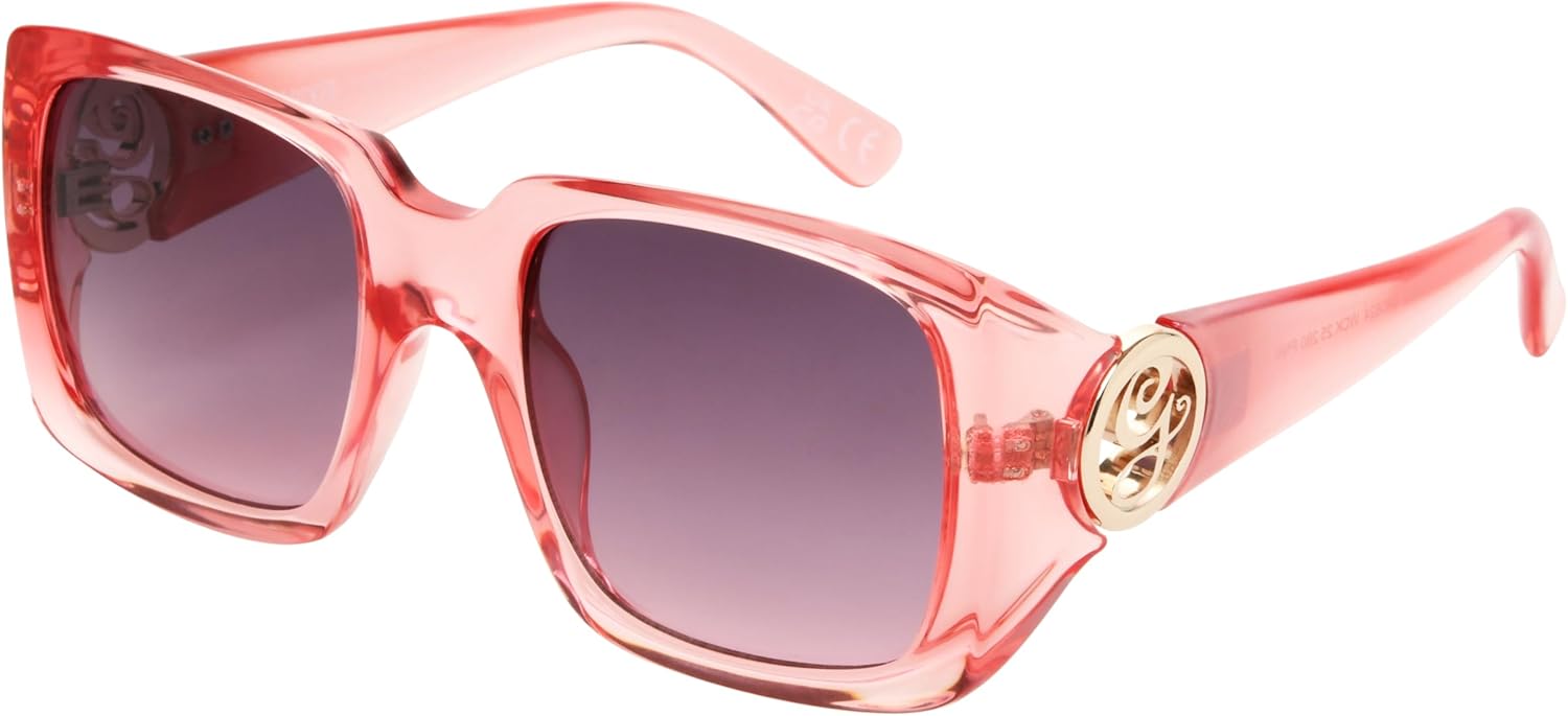 Trendy Square Sunglasses with Pink Lenses for Stylish Women
