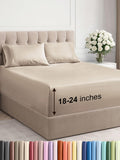 Extra Deep Pocket Queen Sheet Set - Cooling, Ultra Soft 4-Piece