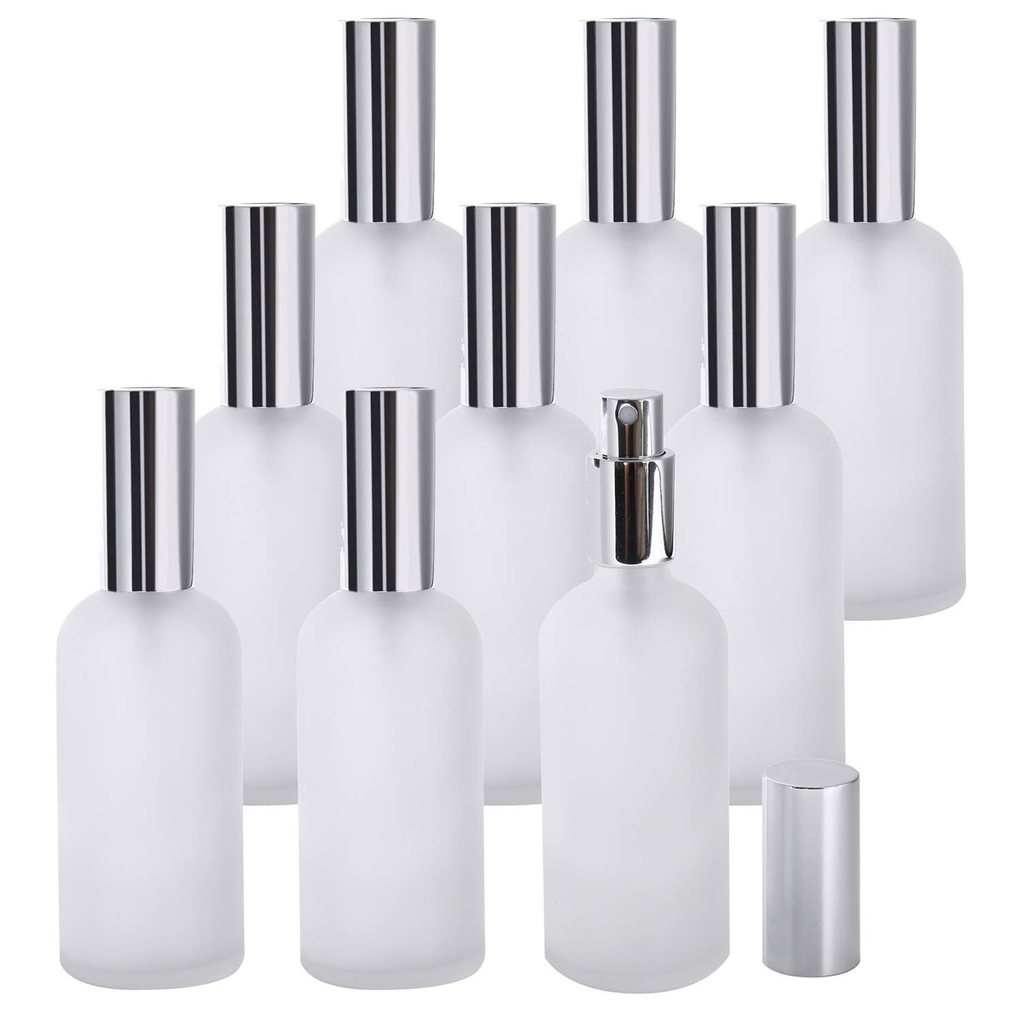 Bekith 9-Pack 3oz Glass Spray Bottles - Reusable & Refillable for Essential Oils