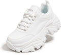 K KIP WOK Chunky Sneakers for Women - Comfortable White