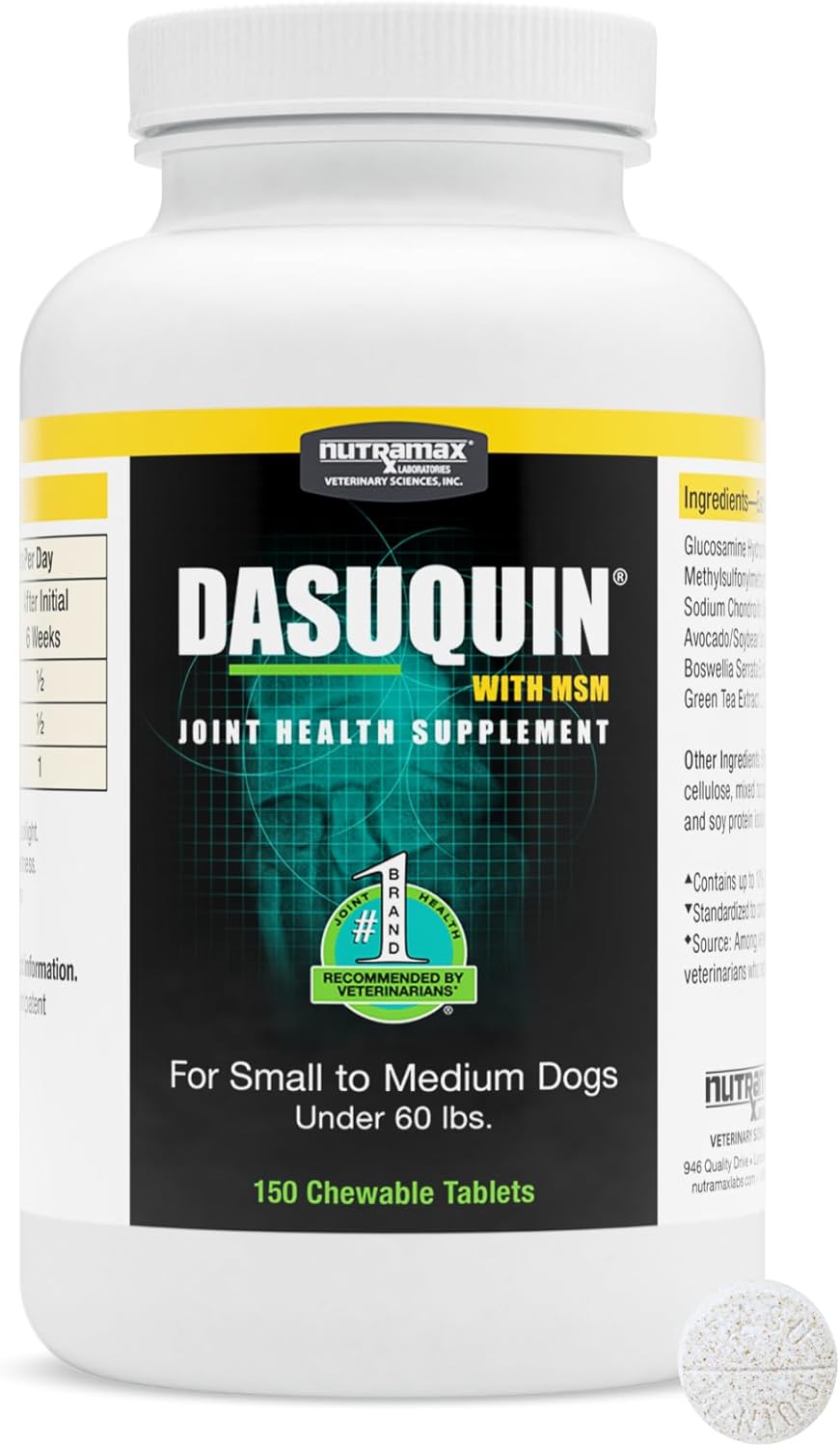 Nutramax Dasuquin with MSM Chewables for Small/Medium Dogs