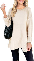Women's Oversized Pullover Sweater Tunic - Loose Crew Neck 2025