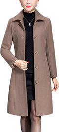 Wool Trench Coat Winter Long Thick Overcoat - Slim Warm Fit