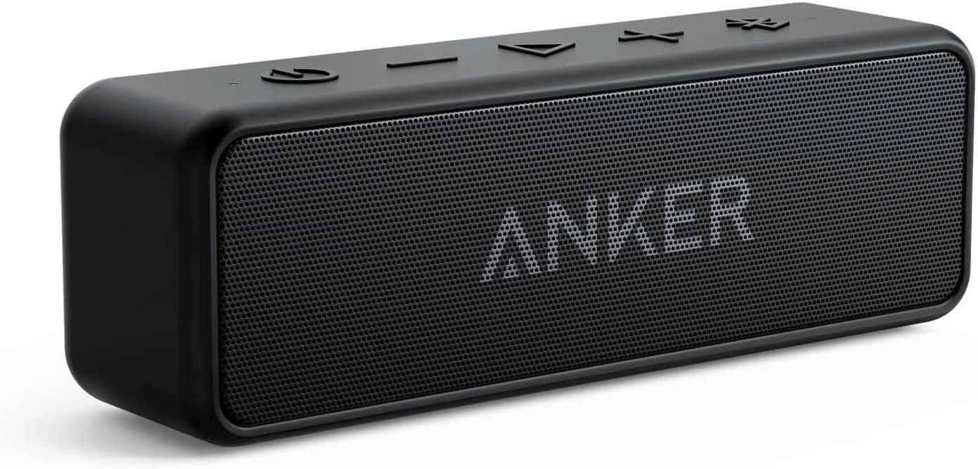 Anker Soundcore 2 Portable Bluetooth Speaker: 12W Stereo Sound, Waterproof, 24-Hour Playtime